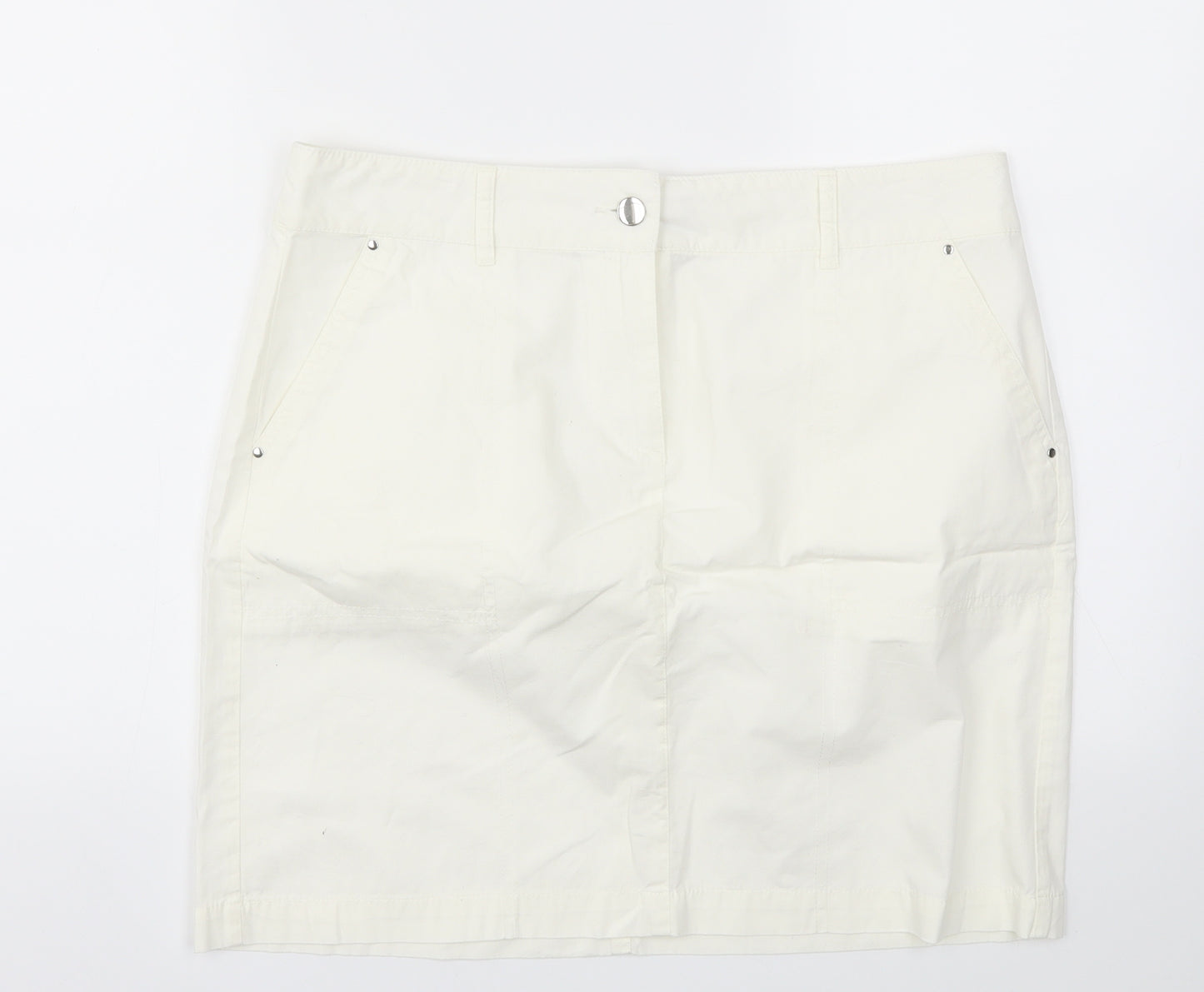 Dorothy Perkins Womens Ivory   A-Line Skirt Size 12