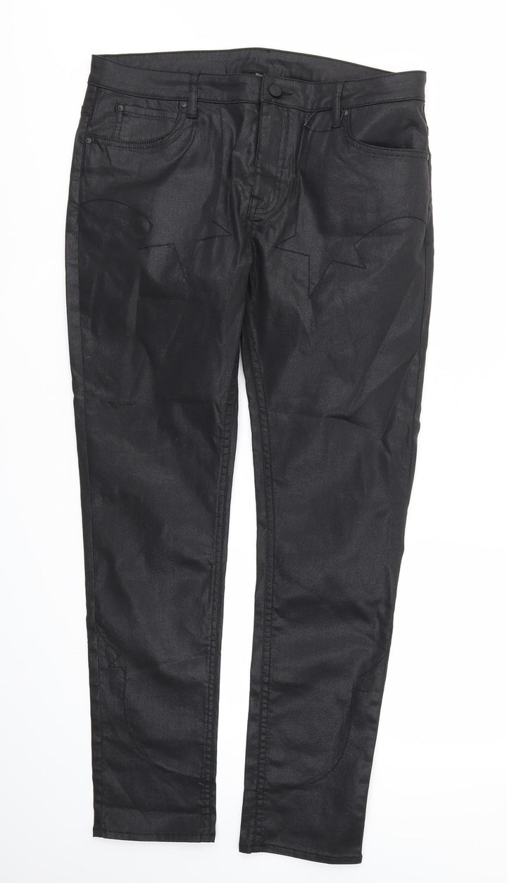 Preworn Womens Black Skinny Jeans Size 34 L31 in
