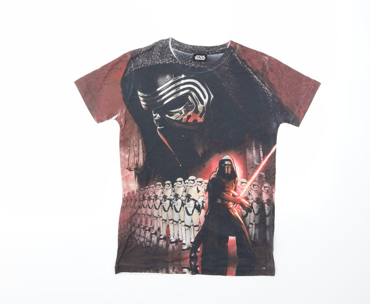 Star Wars Boys Brown Argyle/Diamond Basic T-Shirt Size 9-10 Years