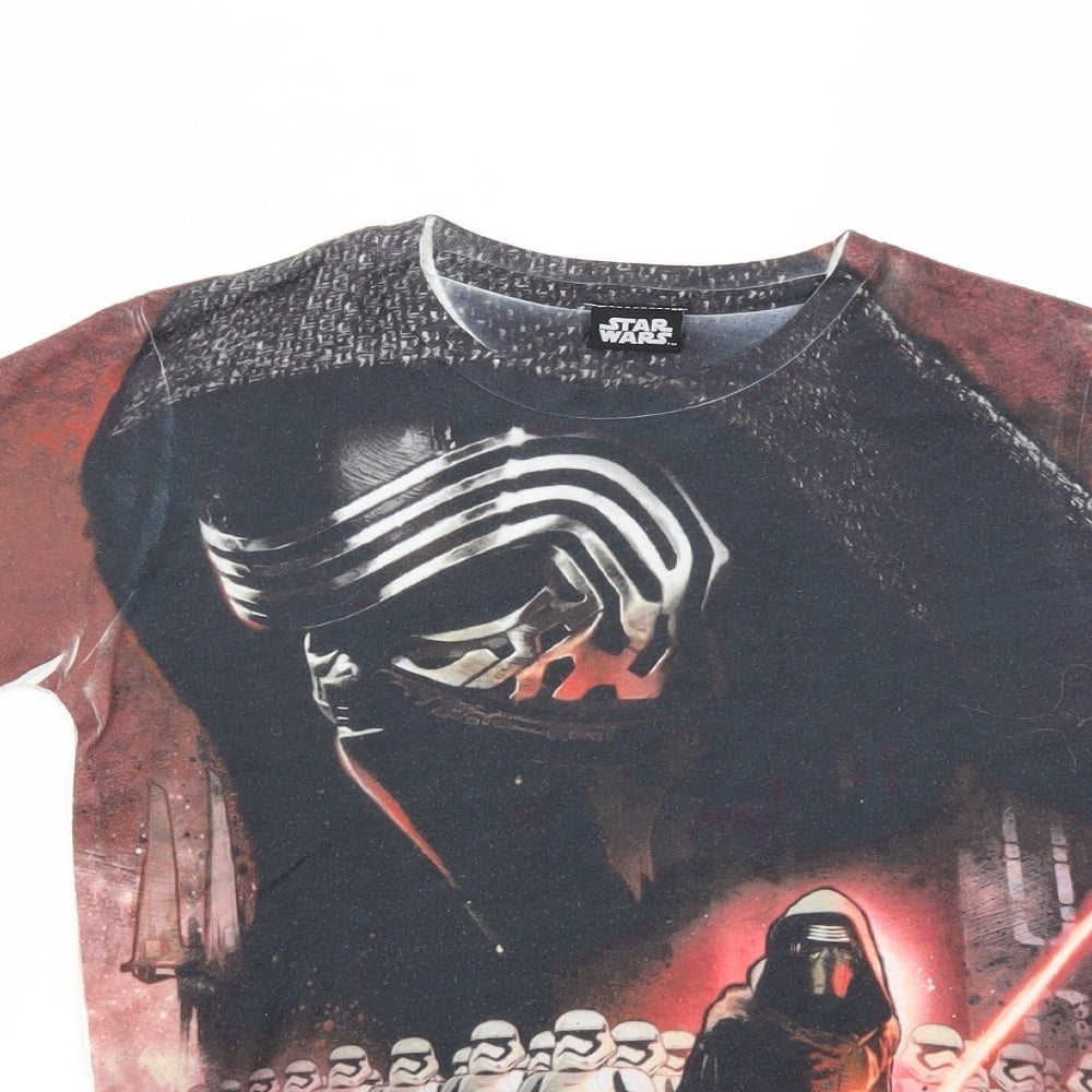 Star Wars Boys Brown Argyle/Diamond  Basic T-Shirt Size 9-10 Years