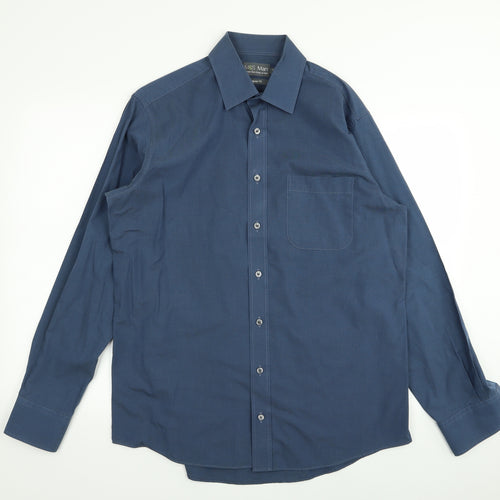 M&S Mens Blue    Dress Shirt Size 16