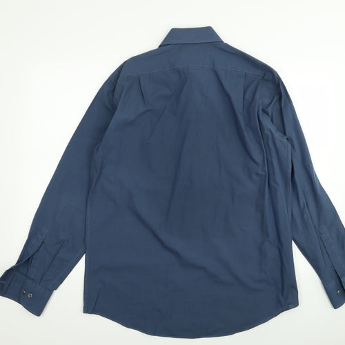 M&S Mens Blue    Dress Shirt Size 16