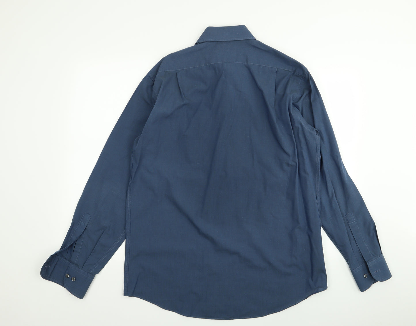 M&S Mens Blue    Dress Shirt Size 16