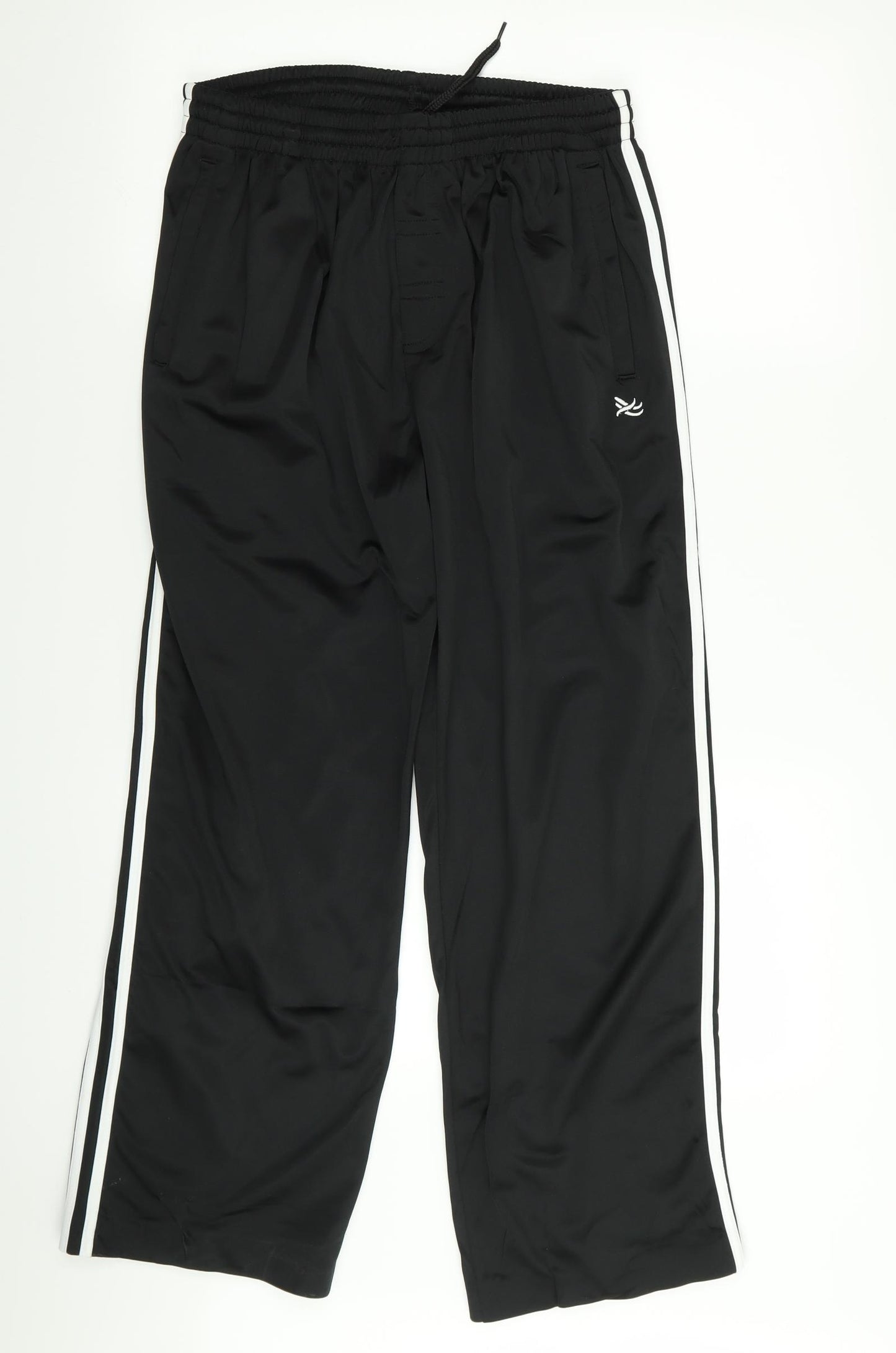 urban gang Mens Black Striped  Jogger Trousers Size M L27 in - Stretch waistband