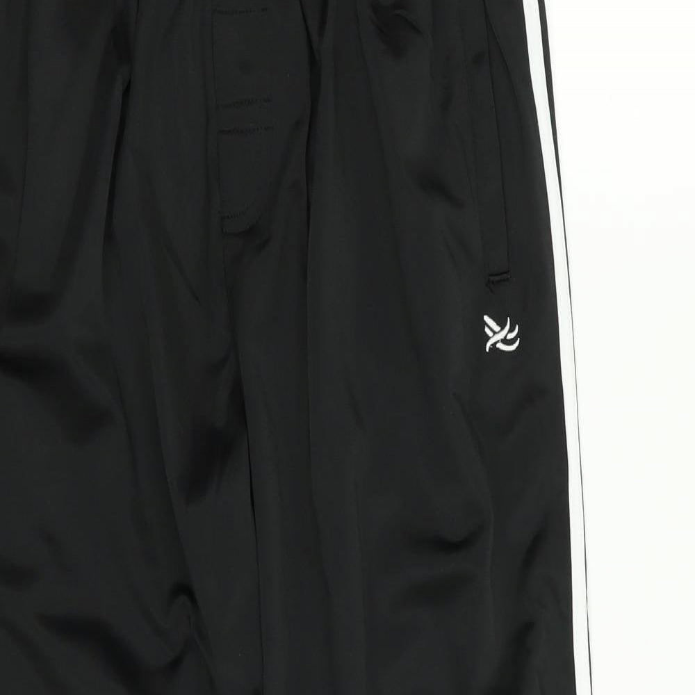 urban gang Mens Black Striped  Jogger Trousers Size M L27 in - Stretch waistband