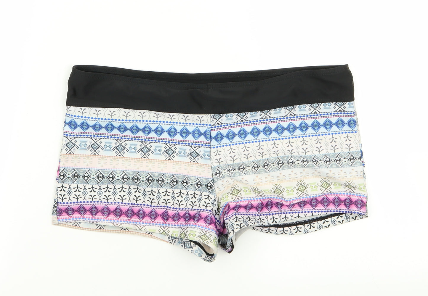 Preworn Womens Multicoloured Geometric  Compression Shorts Size M - Stretch waistband