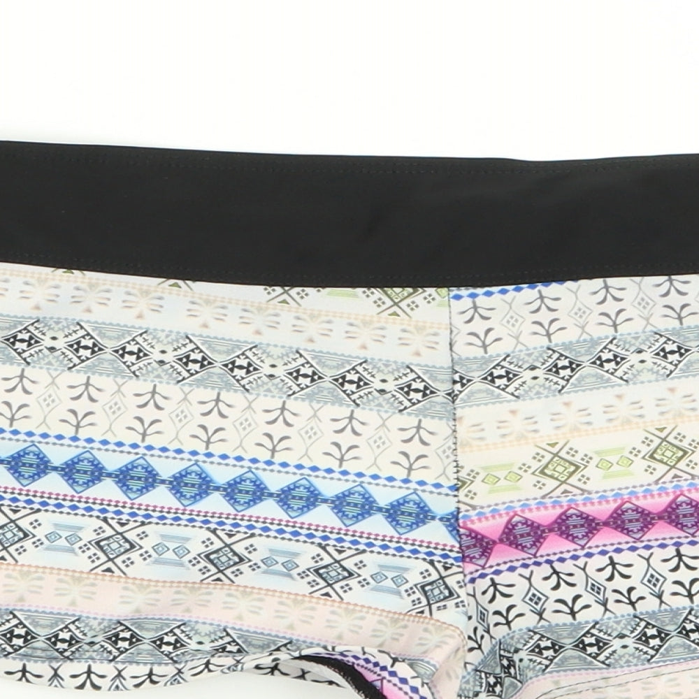 Preworn Womens Multicoloured Geometric  Compression Shorts Size M - Stretch waistband