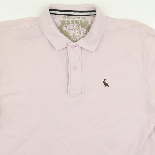 Cherokee Mens Pink    Polo Size M