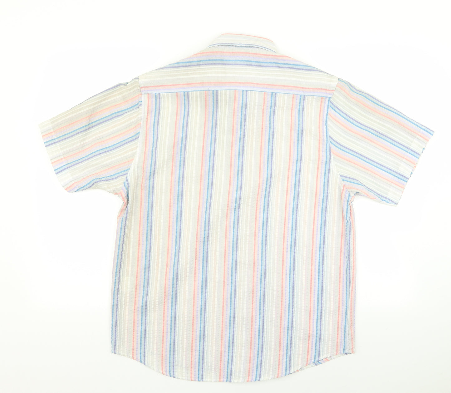 Cutting Edge Mens Multicoloured Striped   Button-Up Size M