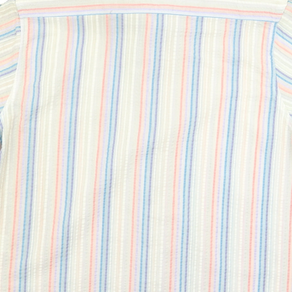 Cutting Edge Mens Multicoloured Striped   Button-Up Size M