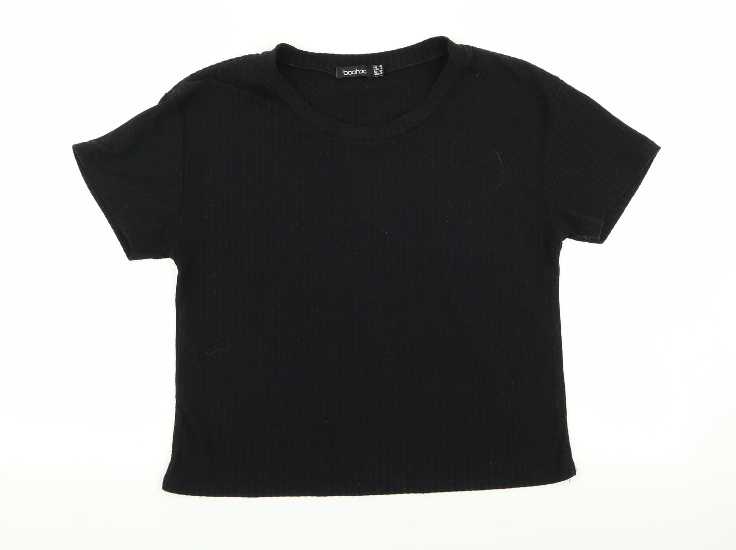 Boohoo Womens Black   Basic T-Shirt Size 10