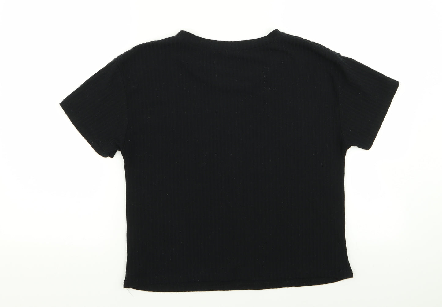 Boohoo Womens Black   Basic T-Shirt Size 10
