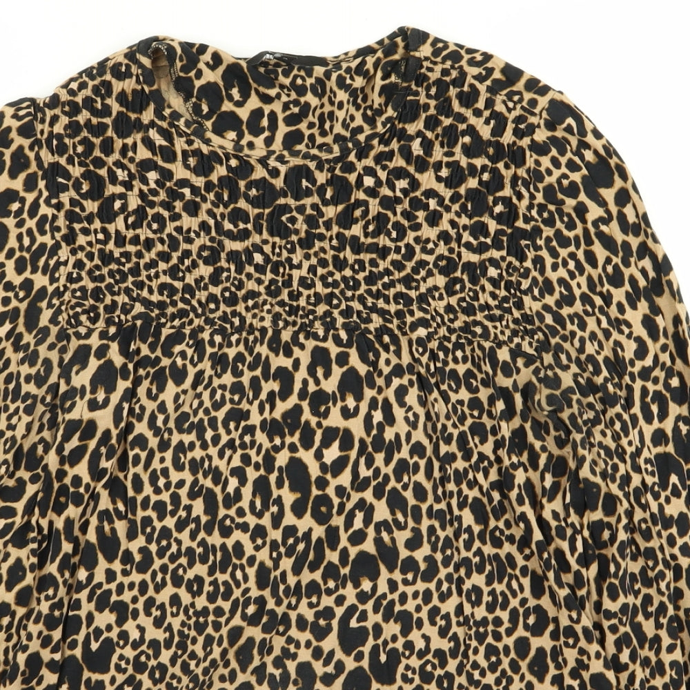 NEXT Womens Multicoloured Animal Print  Basic T-Shirt Size 6