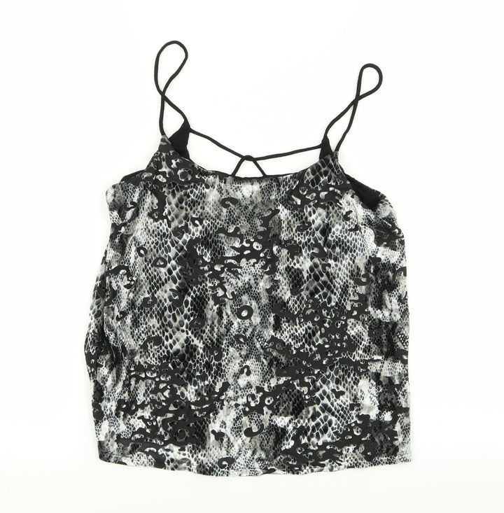 Topshop Womens Multicoloured Animal Print Basic Tank Size 10