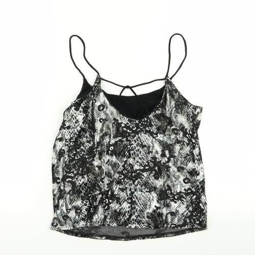 Topshop Womens Multicoloured Animal Print  Basic Tank Size 10