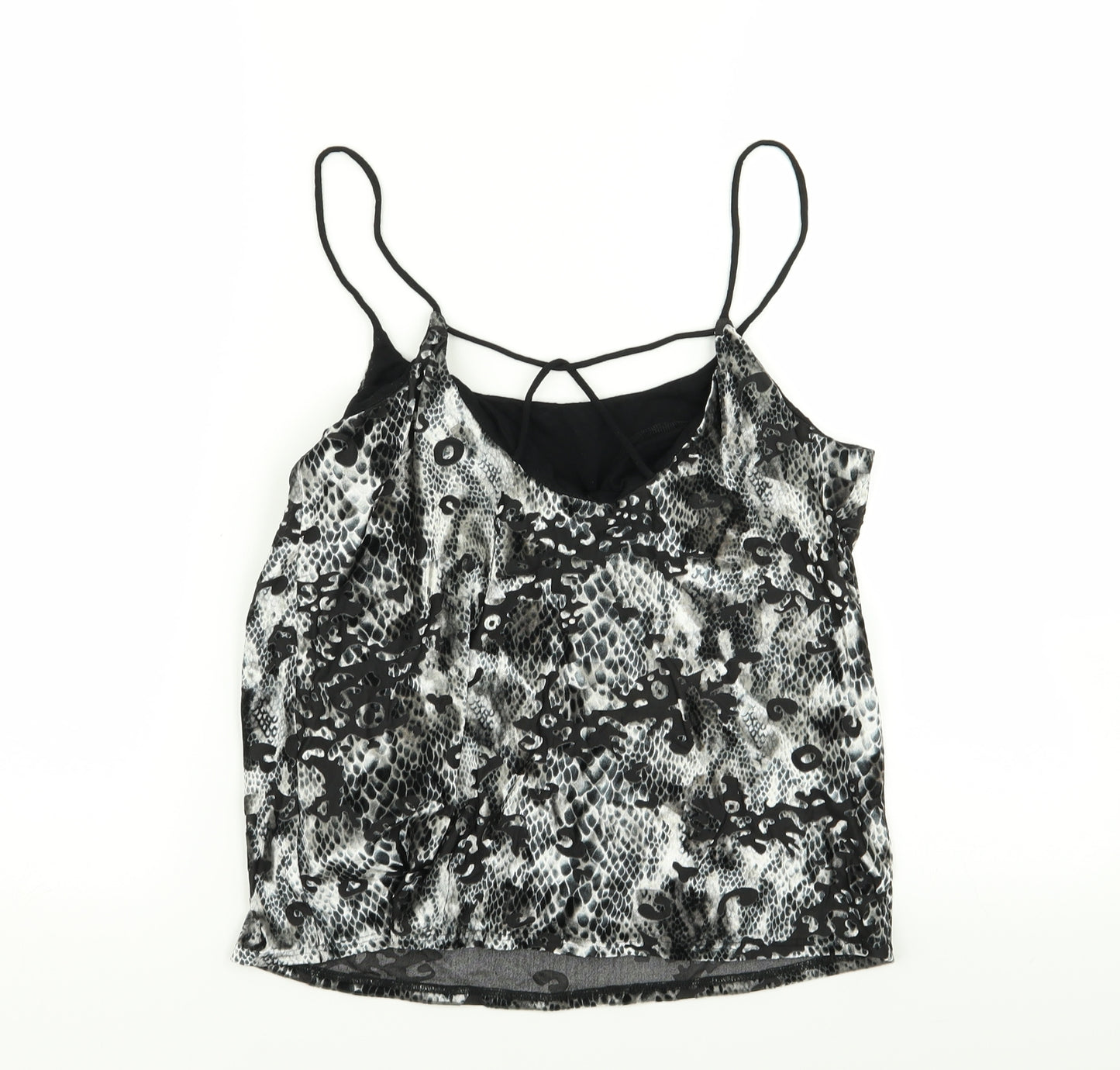 Topshop Womens Multicoloured Animal Print  Basic Tank Size 10