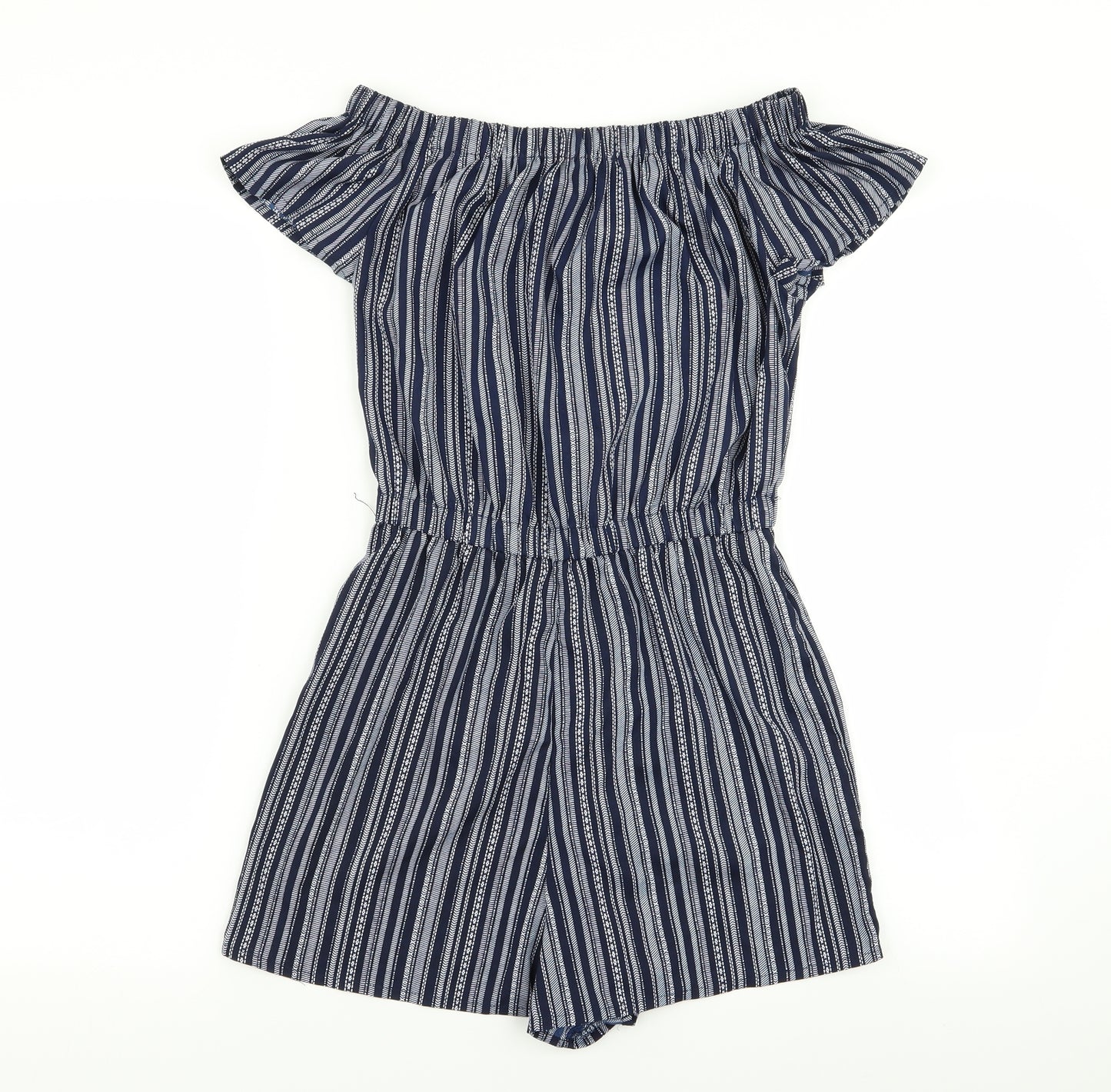 Primark Womens Multicoloured Striped  Playsuit One-Piece Size 8