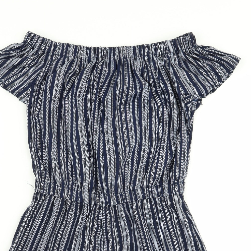 Primark Womens Multicoloured Striped  Playsuit One-Piece Size 8