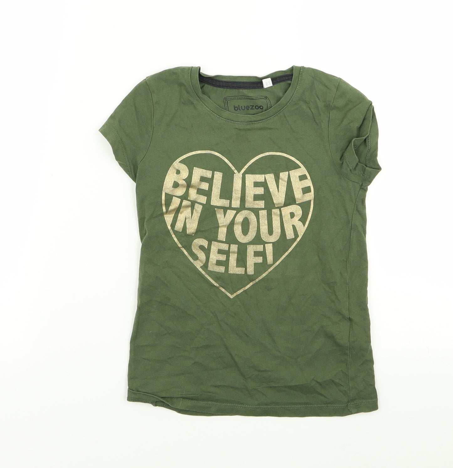 Blue Zoo Girls Green   Basic T-Shirt Size 5-6 Years
