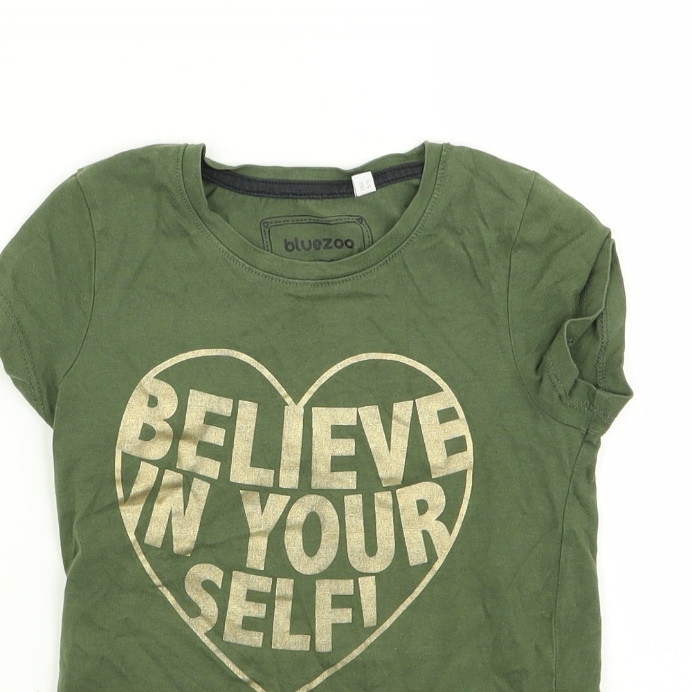 Blue Zoo Girls Green   Basic T-Shirt Size 5-6 Years