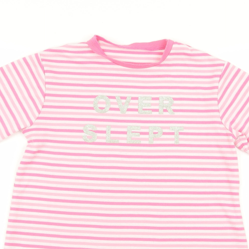 Asda George Girls Multicoloured Striped  Top Dress Size 5-6 Years