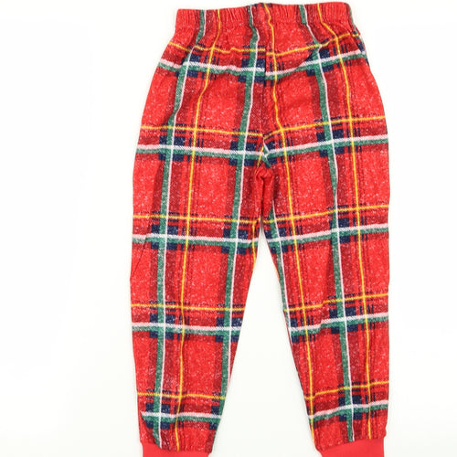 Matalan Girls Red Check  Cami Pyjama Pants Size 6 Years