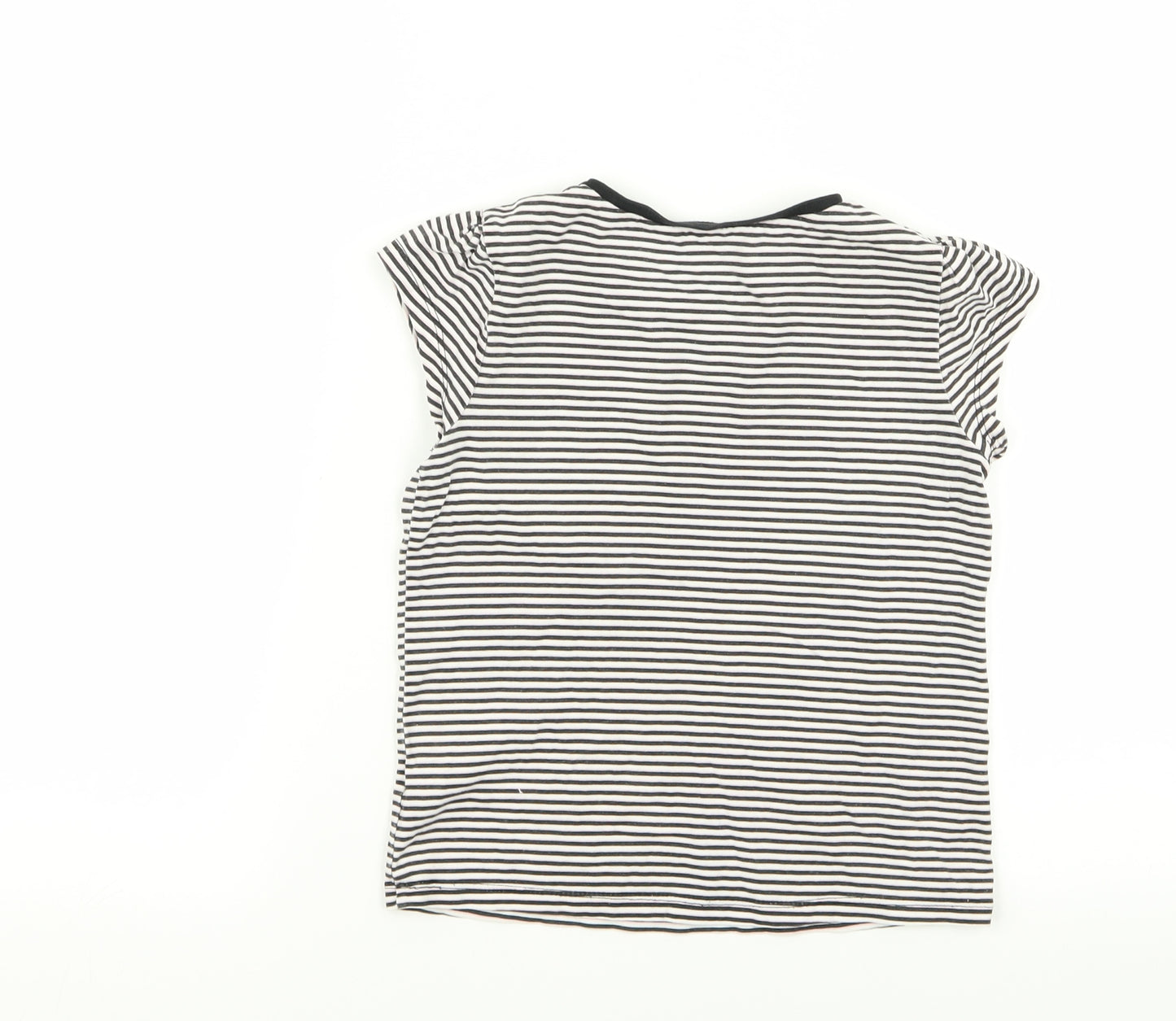 Asda George Girls Multicoloured Striped  Basic T-Shirt Size 4-5 Years