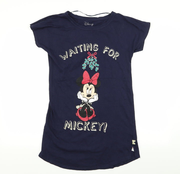 Disney Womens Blue Solid Top Dress Size 6 - mickey mouse