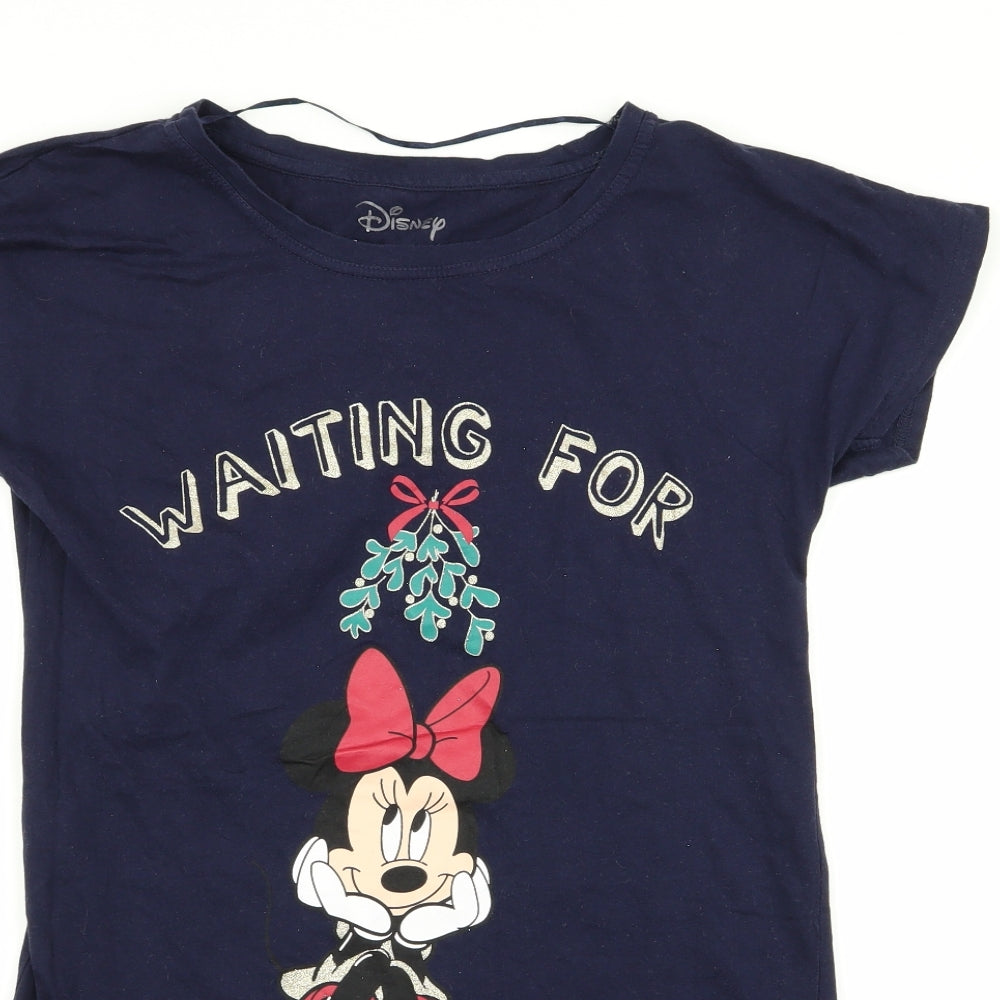 Disney Womens Blue Solid  Top Dress Size 6  - mickey mouse