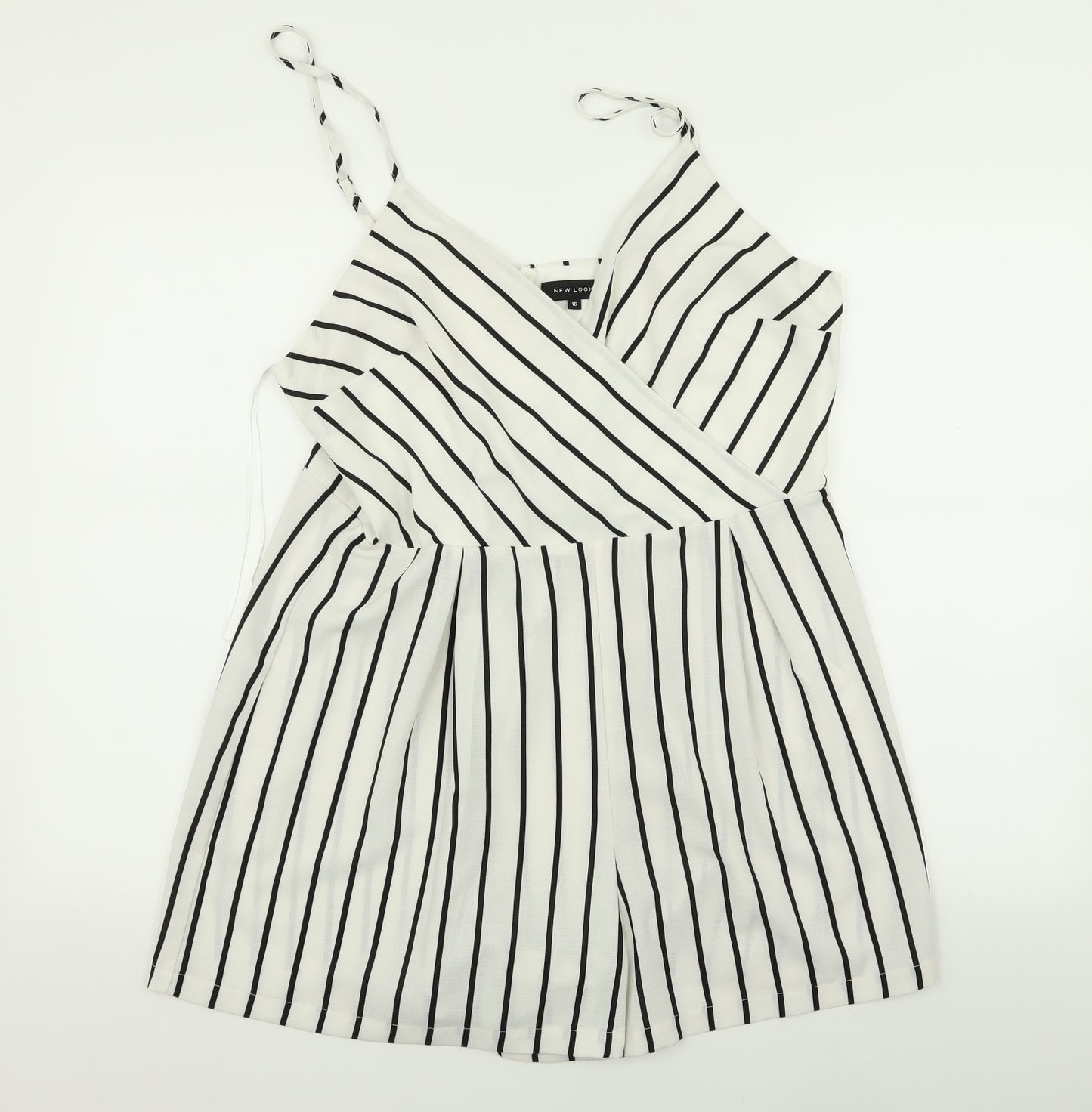 New Look Womens Multicoloured Striped  Playsuit One-Piece Size 16