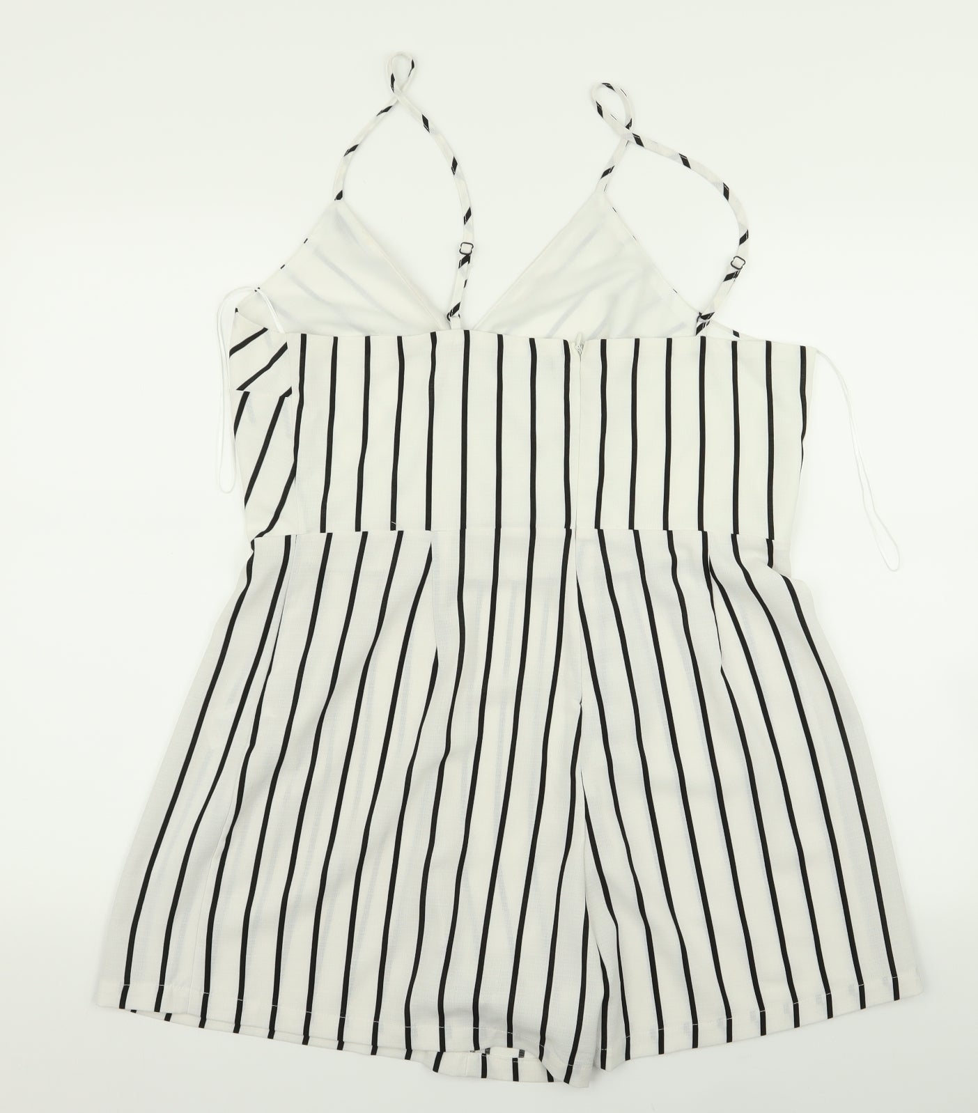 New Look Womens Multicoloured Striped  Playsuit One-Piece Size 16