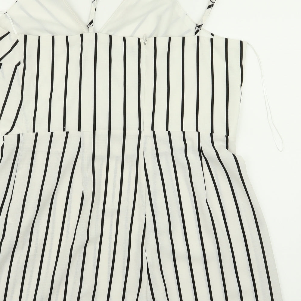 New Look Womens Multicoloured Striped  Playsuit One-Piece Size 16