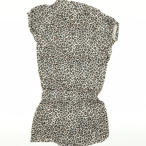ribbon Womens Multicoloured Animal Print  Playsuit One-Piece Size 8