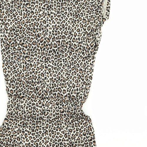 ribbon Womens Multicoloured Animal Print  Playsuit One-Piece Size 8