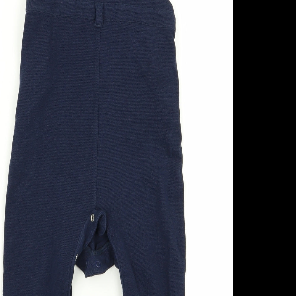 Maine Boys Blue Spotted  Dungaree One-Piece Size 12-18 Months