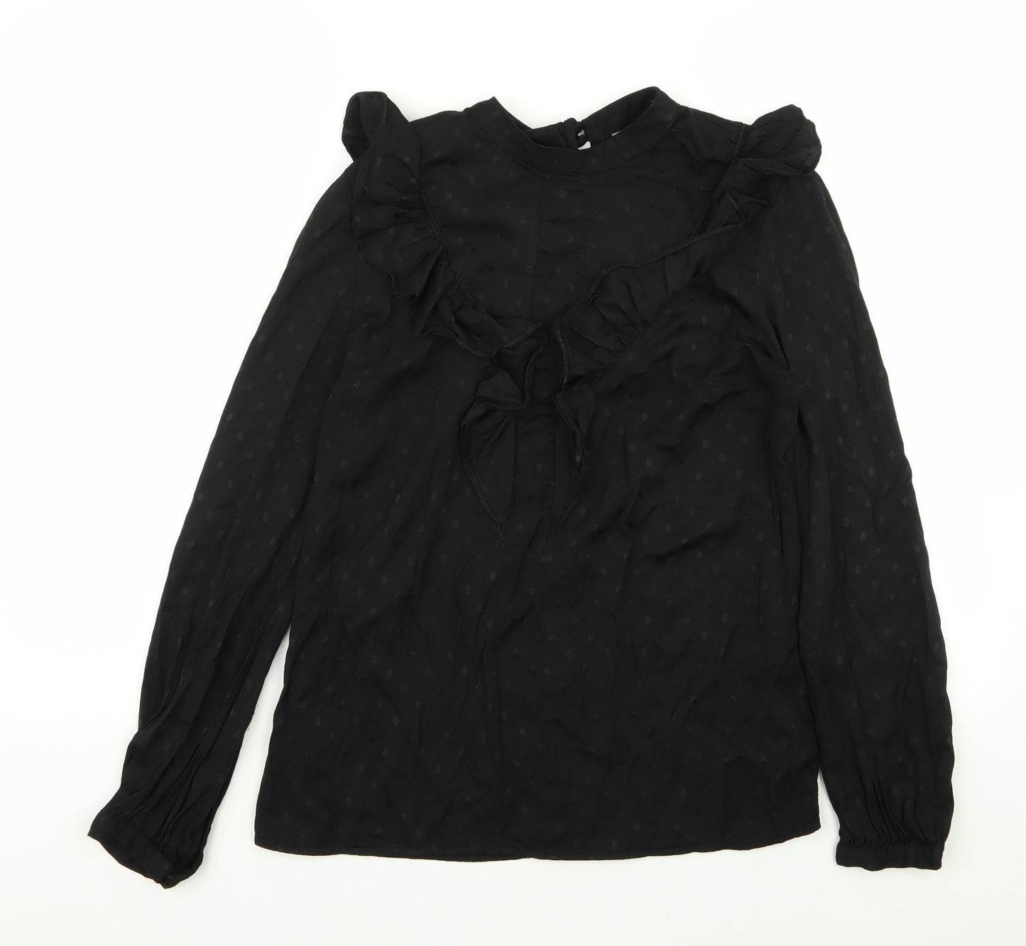 NEXT Womens Black Polka Dot  Basic Blouse Size 6