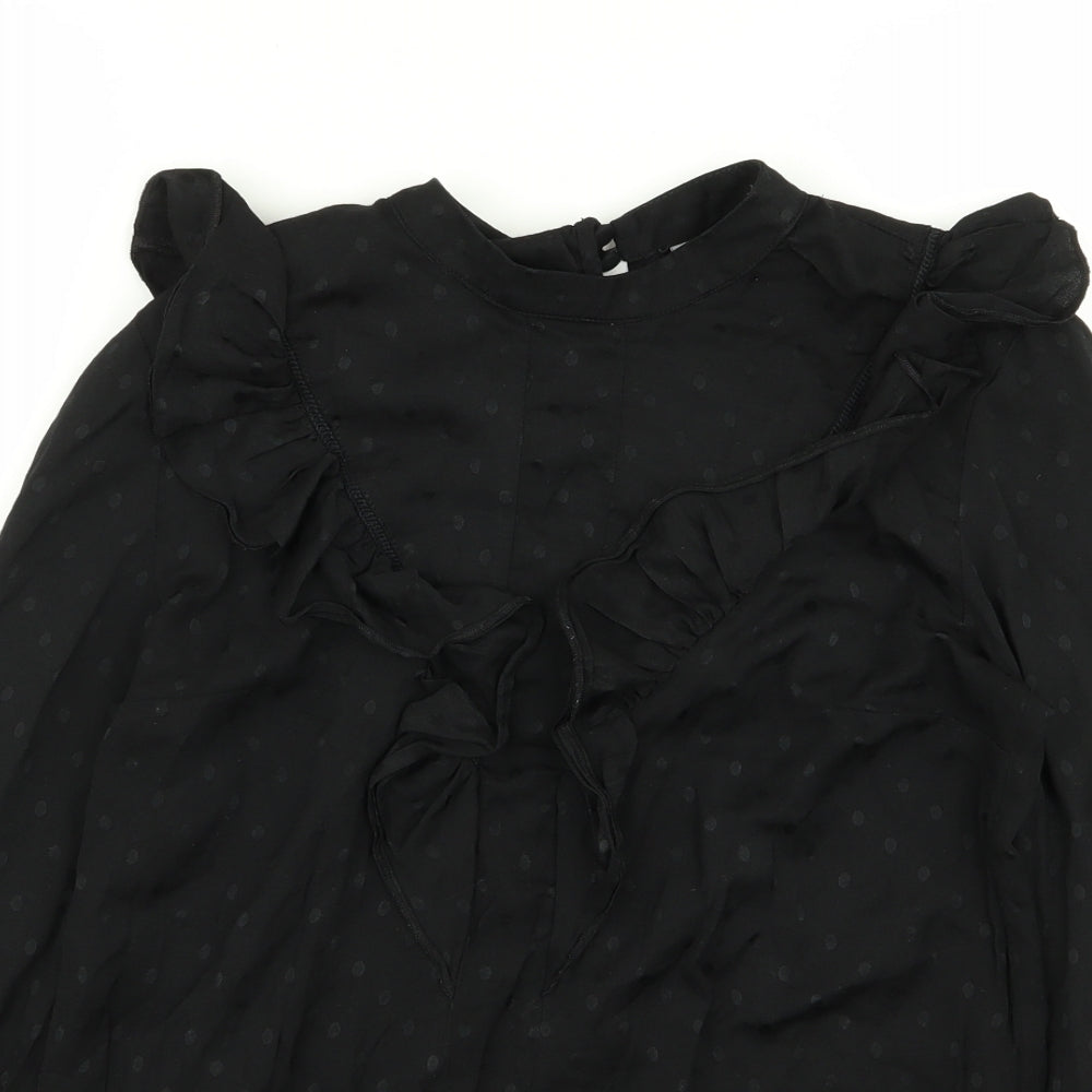 NEXT Womens Black Polka Dot  Basic Blouse Size 6