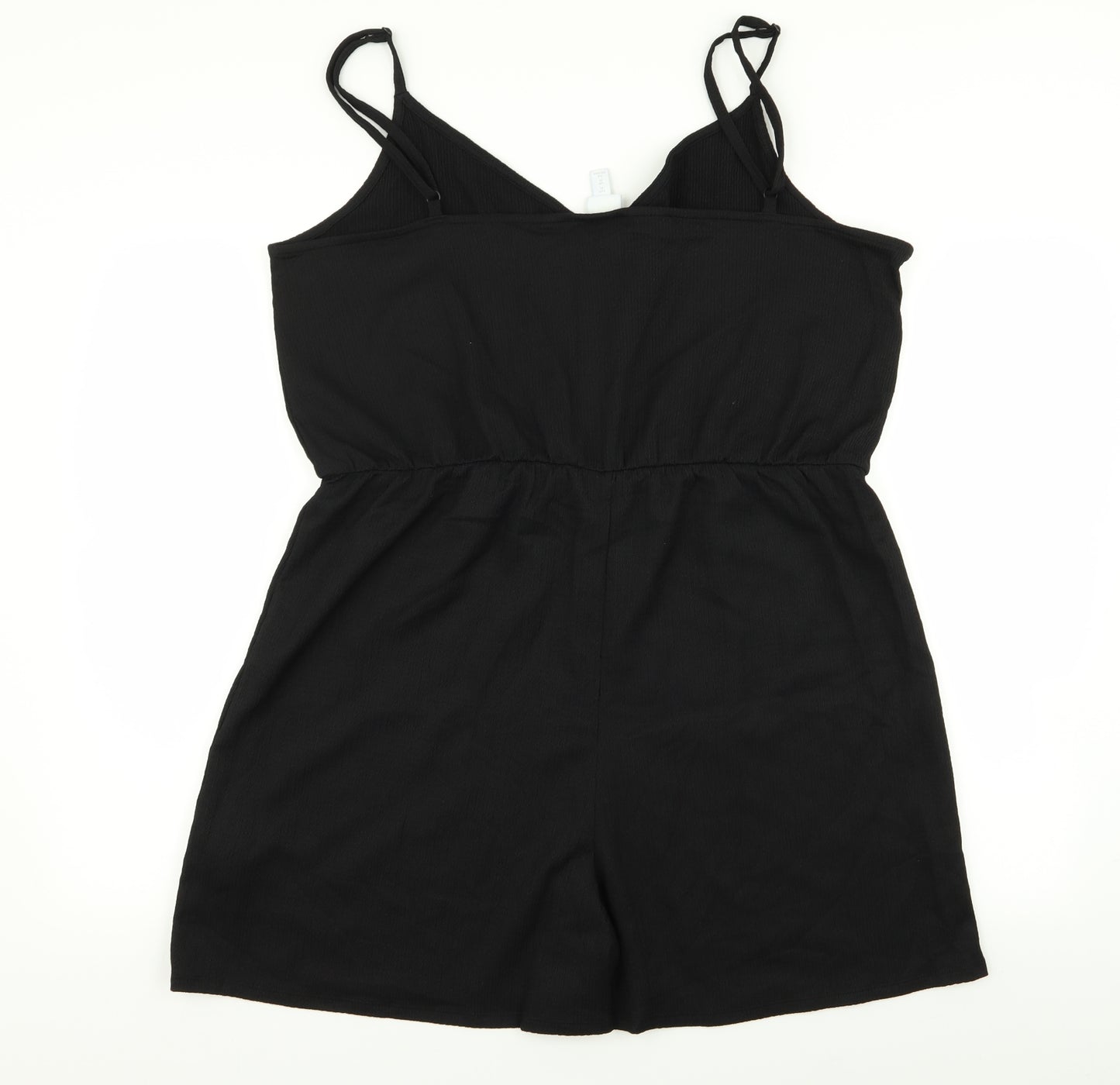 H&M Womens Black   Playsuit One-Piece Size XL
