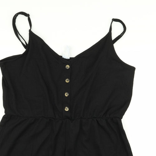 H&M Womens Black   Playsuit One-Piece Size XL