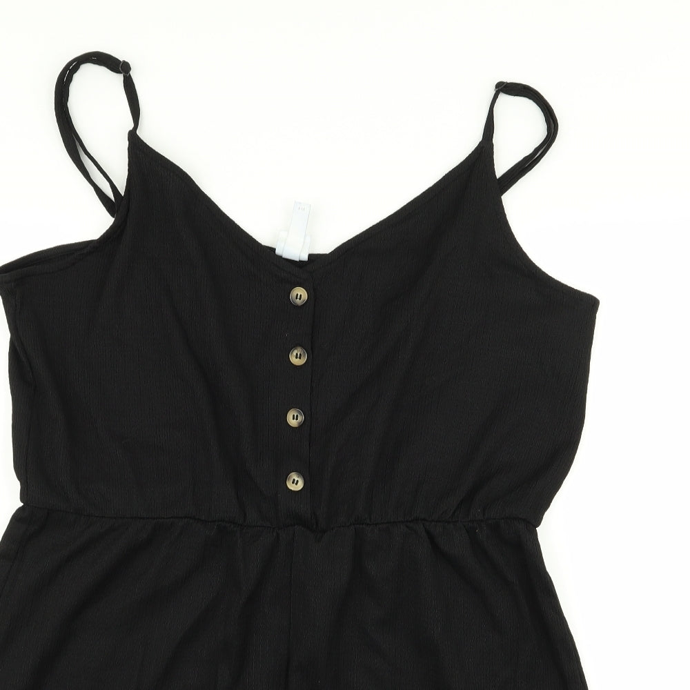 H&M Womens Black   Playsuit One-Piece Size XL