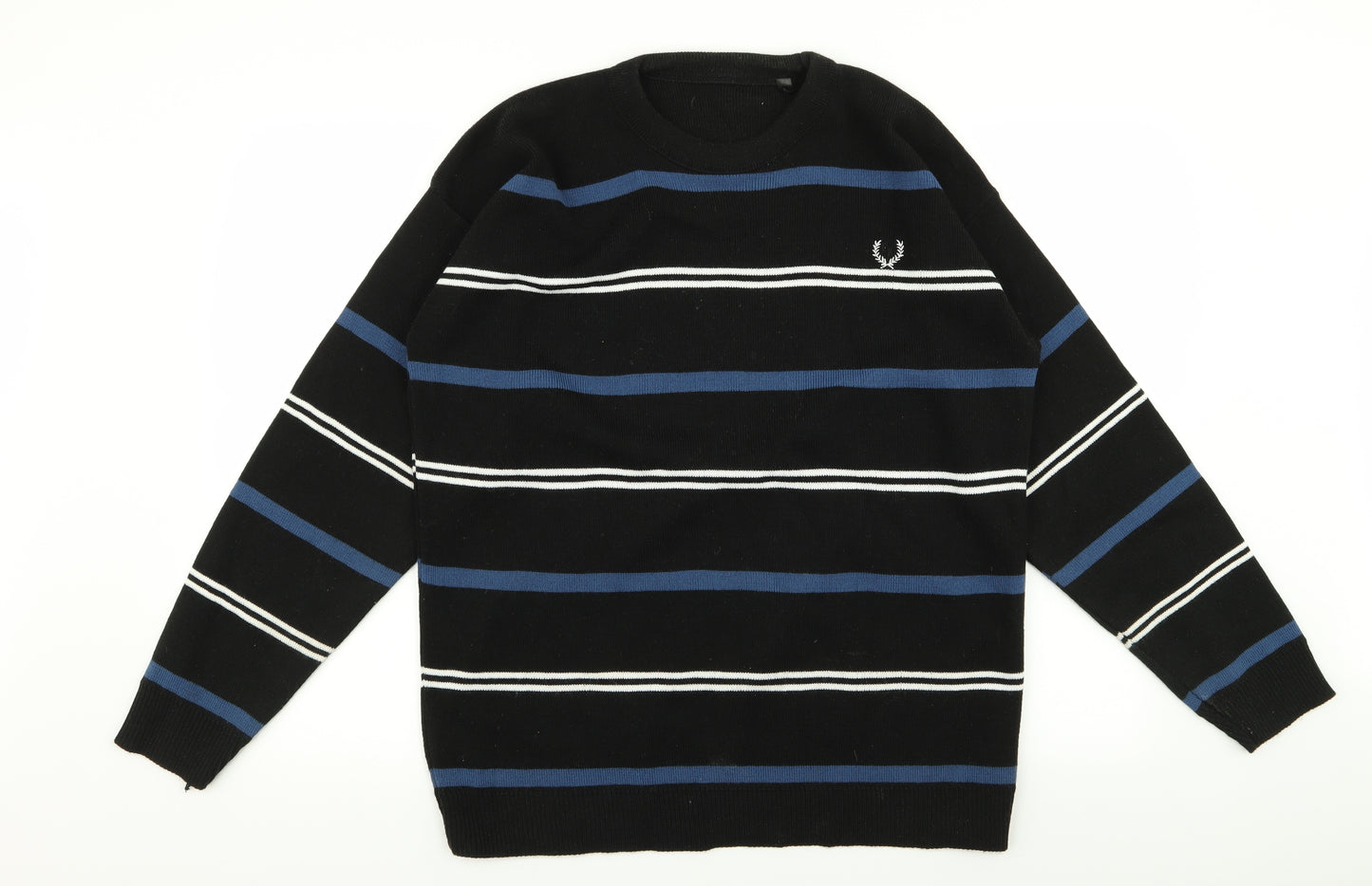 Preworn Mens Multicoloured Striped  Pullover Jumper Size L