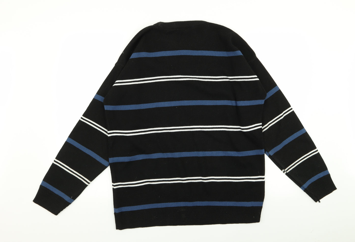 Preworn Mens Multicoloured Striped  Pullover Jumper Size L