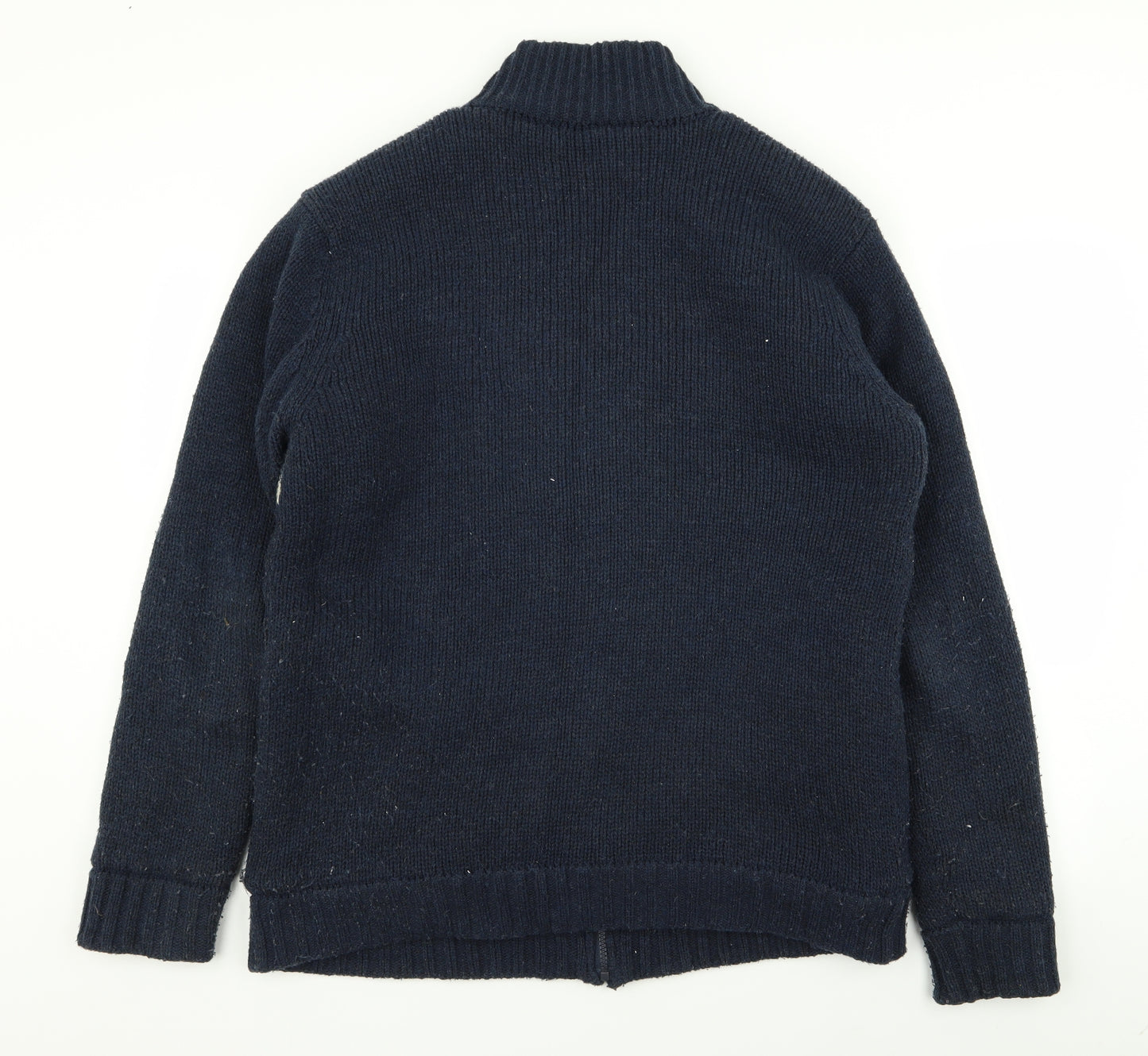 livenergy Mens Blue Geometric  Full Zip Jumper Size L