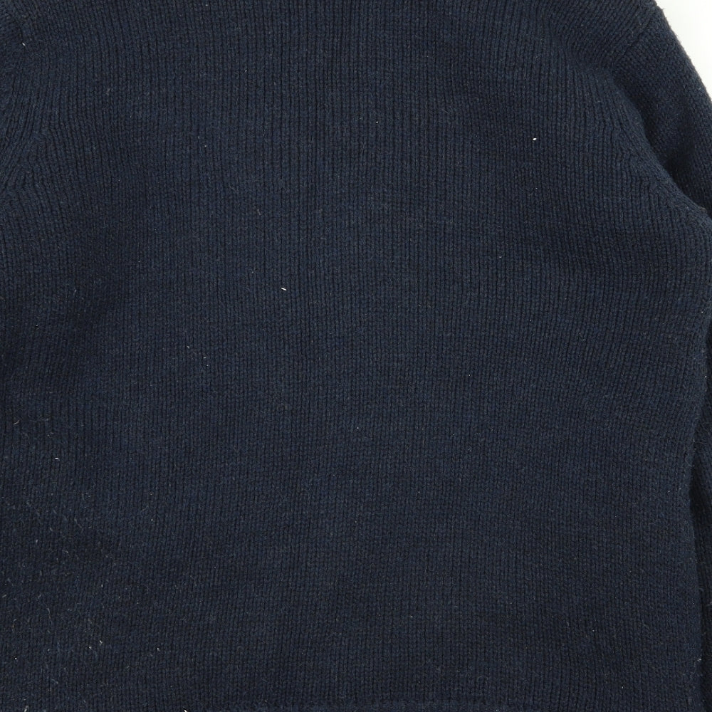livenergy Mens Blue Geometric  Full Zip Jumper Size L