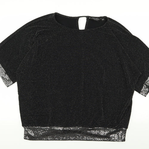 Dorothy Perkins Womens Black Polka Dot  Basic Blouse Size 16