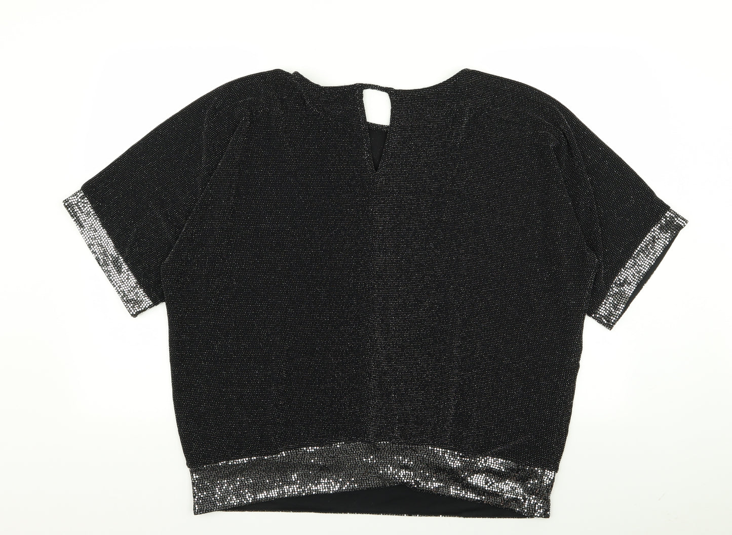 Dorothy Perkins Womens Black Polka Dot  Basic Blouse Size 16