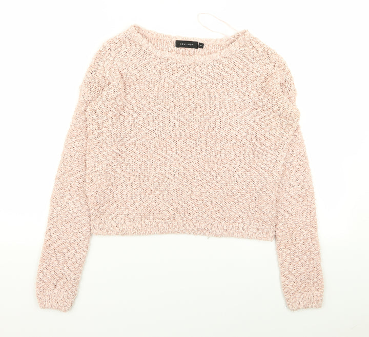 New Look Womens Pink Pullover Jumper Size 8