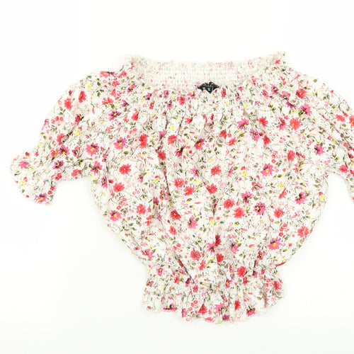 New Look Womens Multicoloured Floral  Basic Blouse Size 12