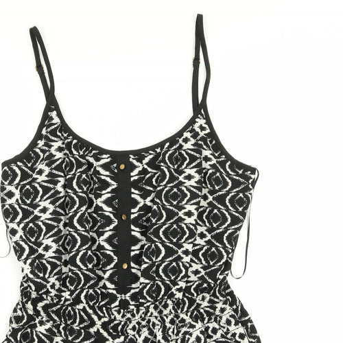 Blue Inc Womens Multicoloured Geometric  Playsuit One-Piece Size 16