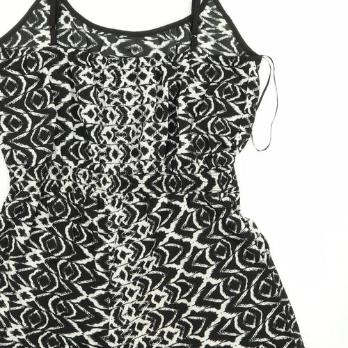 Blue Inc Womens Multicoloured Geometric  Playsuit One-Piece Size 16